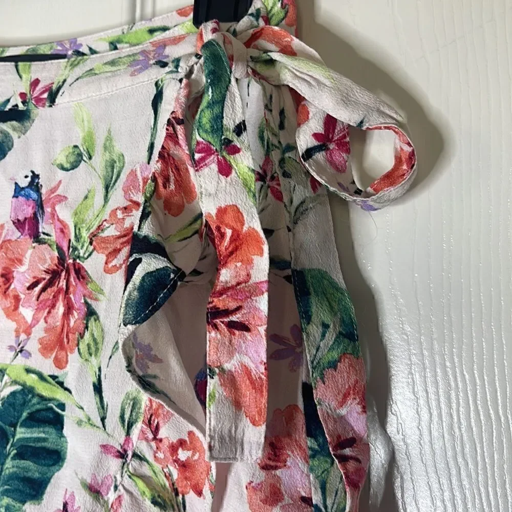 Sanctuary Tropicana ruffle wrap skirt size xs